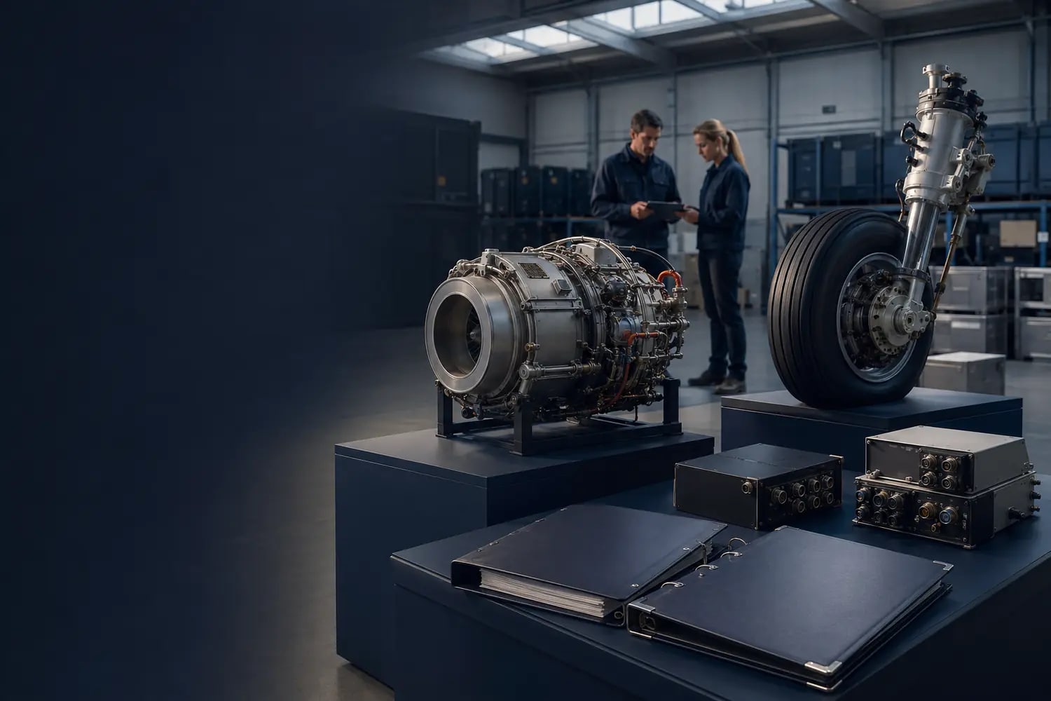 Aircraft engine component prepared for lot review