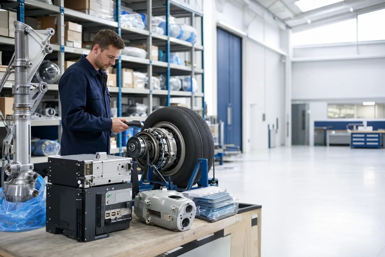 Seller preparing a documented aircraft component for listing