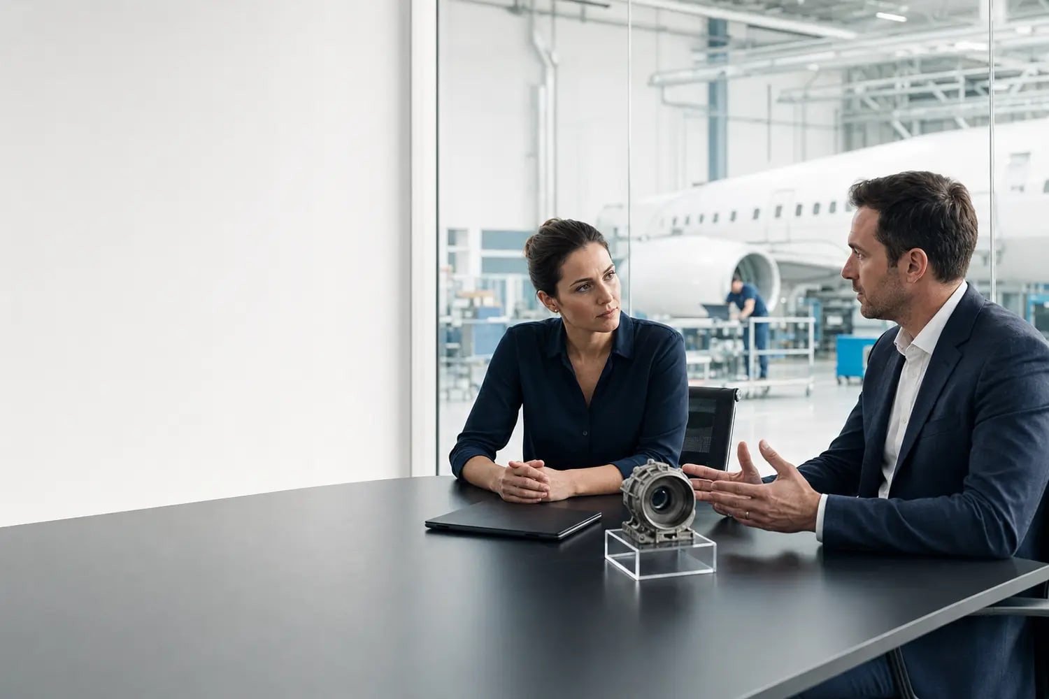 Professional discussion about an aircraft parts requirement