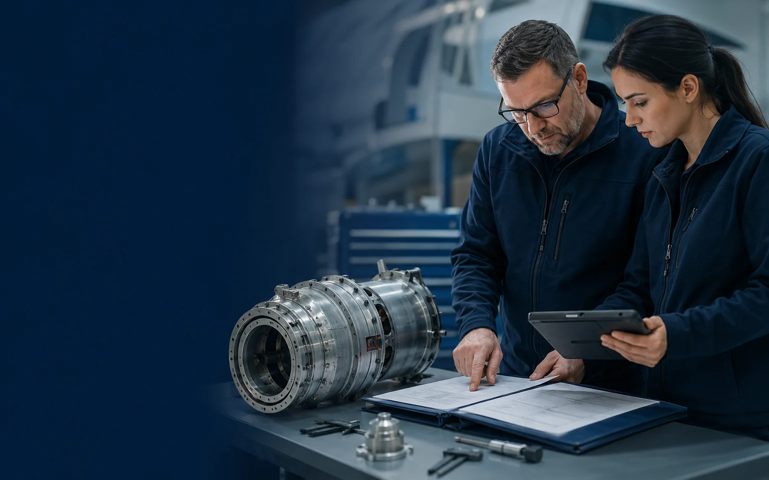 Aircraft component documentation prepared for an editorial guide